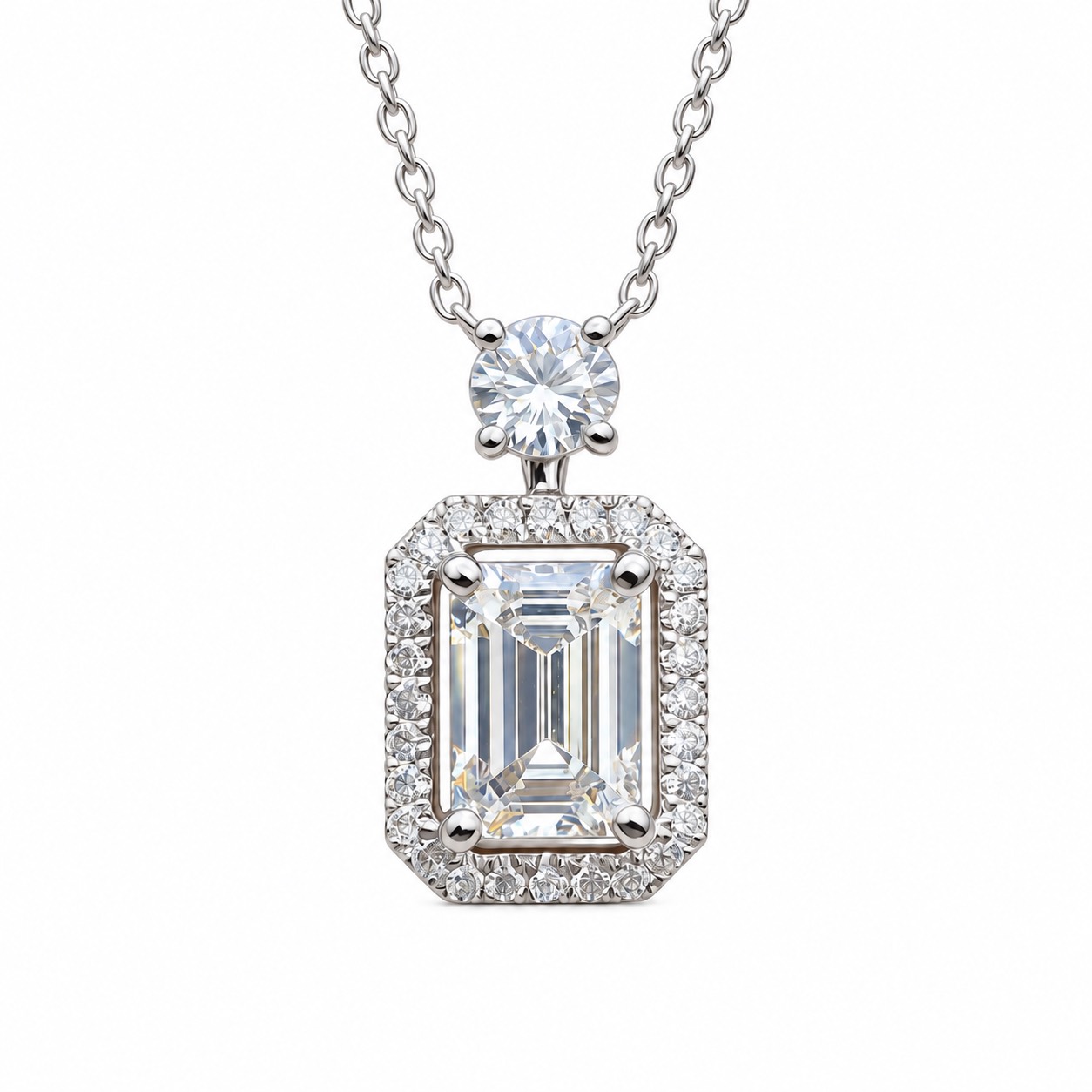 Emerald Halo Pendant